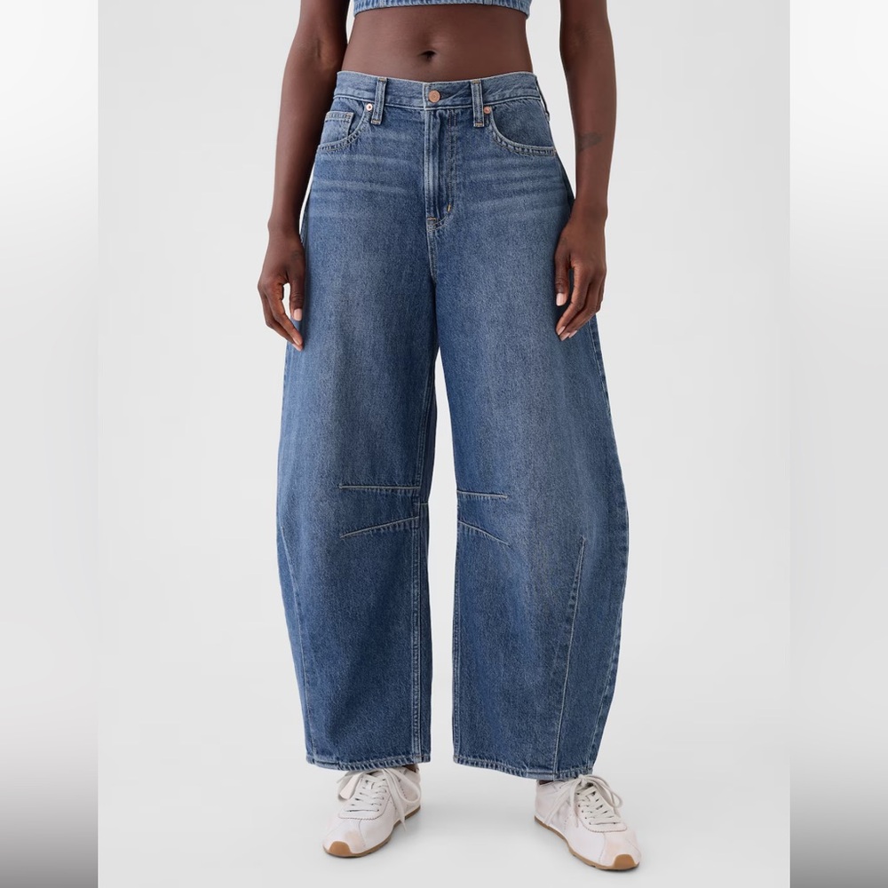 NWT GAP High Rise Horseshoe Jeans in Dark Blue Indigo Denim - 28/6 R - Picture 2 of 10